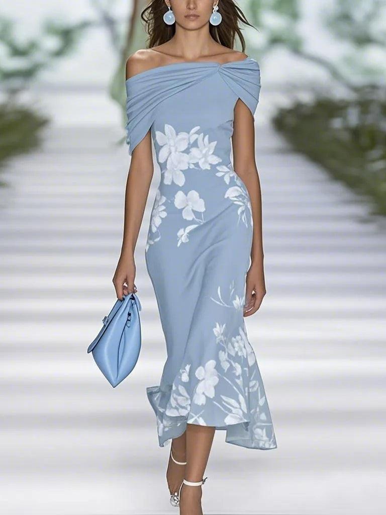 Spring Summer Floral Printed Elegant Dresses